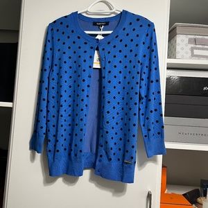 Ellen Tracy, Size S, blue with black dots